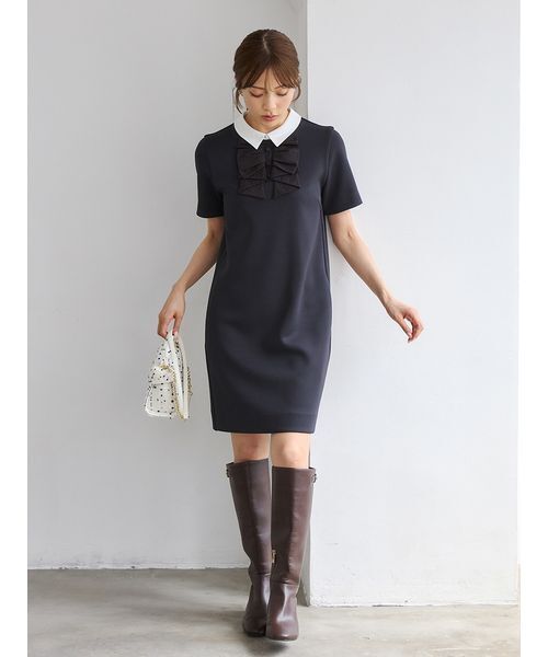 CELFORD(セルフォード)の「リボンモチーフミニワンピース(ワンピース・レディース・ブラック/キャメル/グレー・38/36)」の8枚目の写真