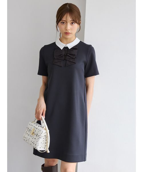 CELFORD(セルフォード)の「リボンモチーフミニワンピース(ワンピース・レディース・ブラック/キャメル/グレー・38/36)」の12枚目の写真