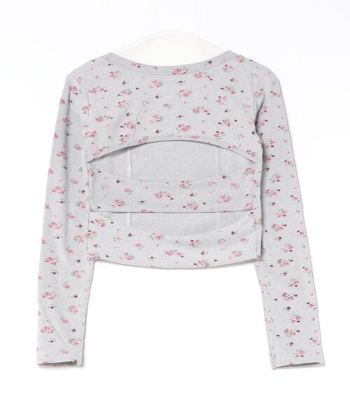 IMARI(イマリ)の「【 IMARI / イマリ 】 バック アウト フラワー トップス(Tシャツ/カットソー・レディース・グレー・M/L)」の7枚目の写真
