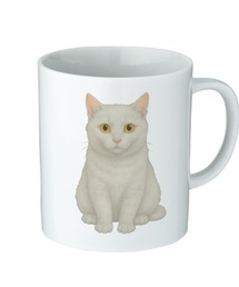 NYLAUS（ナイラス）の「Moftique（モフティック） マグカップ アニマル ペット 白猫 キャット 猫 昇華転写プリント 310ml 陶器 ギフト（グラス/マグカップ/タンブラー）」