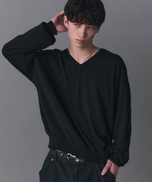 V-neck High Gauge Knit / Vネックハイゲージニット メンズ レディース ユニセックス
