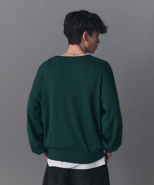 Confirm(コンファーム)の「V-neck High Gauge Knit / Vネックハイゲージニット メンズ レディース ユニセックス(ニット/セーター・メンズ・スカイブルー/グリーン/ブラック・L/M/S)」の20枚目の写真
