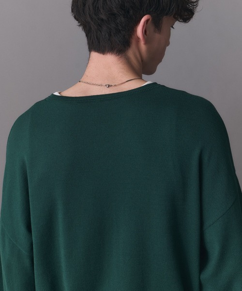 Confirm(コンファーム)の「V-neck High Gauge Knit / Vネックハイゲージニット メンズ レディース ユニセックス(ニット/セーター・メンズ・スカイブルー/グリーン/ブラック・L/M/S)」の22枚目の写真