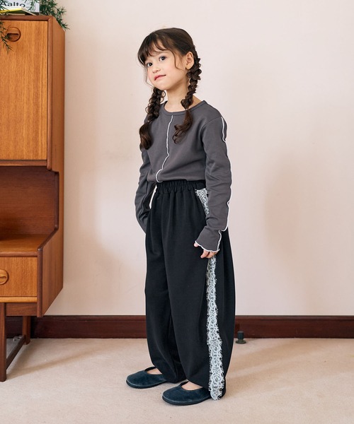 Piet(ピエット)の「サイドレース スウェットパンツ(スウェットパンツ・キッズ・グレー/ブラック・100/130/120/110)」の10枚目の写真