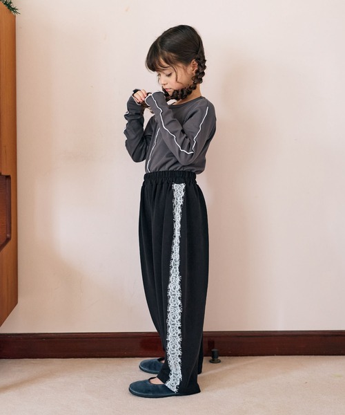 Piet(ピエット)の「サイドレース スウェットパンツ(スウェットパンツ・キッズ・グレー/ブラック・100/130/120/110)」の13枚目の写真