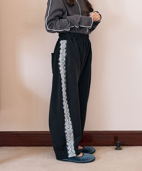 Piet(ピエット)の「サイドレース スウェットパンツ(スウェットパンツ・キッズ・グレー/ブラック・100/130/120/110)」の14枚目の写真