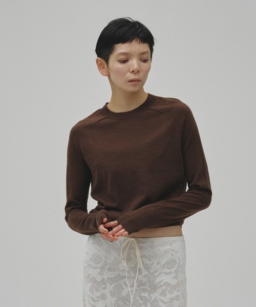 TODAYFUL(トゥデイフル)の「Alpacawool Seamless Knit(ニット/セーター・レディース・ブラック/ミント/チョコ・FREE)」の2枚目の写真