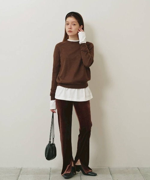 TODAYFUL(トゥデイフル)の「Alpacawool Seamless Knit(ニット/セーター・レディース・ブラック/ミント/チョコ・FREE)」の7枚目の写真