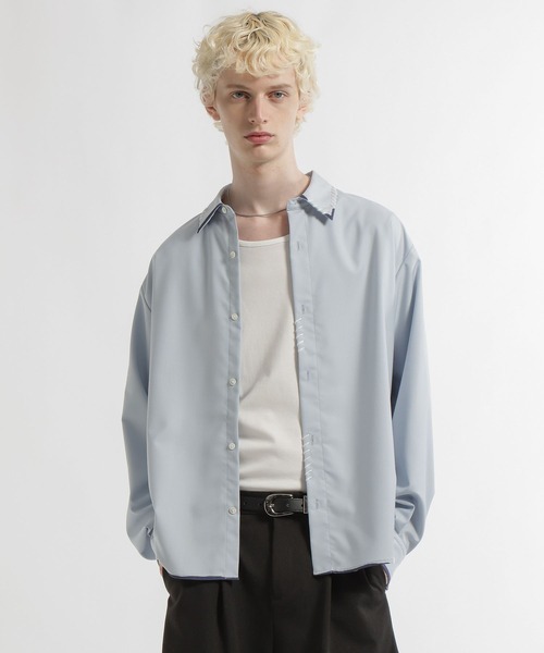 HARE(ハレ)の「スケッチラインステッチシャツ/LS(HARE)(シャツ/ブラウス・メンズ・ホワイト/ブルー系その他/サックスブルー・FREE)」の2枚目の写真