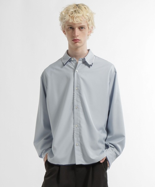 HARE(ハレ)の「スケッチラインステッチシャツ/LS(HARE)(シャツ/ブラウス・メンズ・ホワイト/ブルー系その他/サックスブルー・FREE)」の15枚目の写真