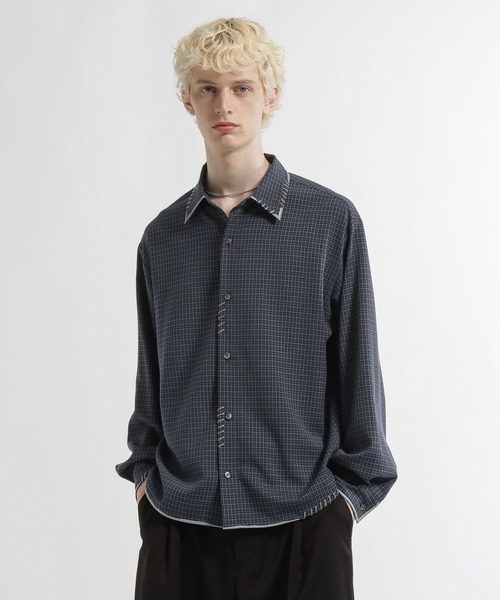HARE(ハレ)の「スケッチラインステッチシャツ/LS(HARE)(シャツ/ブラウス・メンズ・ホワイト/ブルー系その他/サックスブルー・FREE)」の16枚目の写真