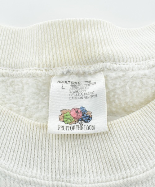 FRUIT OF THE LOOM(フルーツオブザルーム)の「【USED】90’s FRUIT OF THE LOOM “What Am I Doing Out Of Bed” アート スウェット USA製(スウェット・メンズ・ホワイト・LARGE)」の4枚目の写真