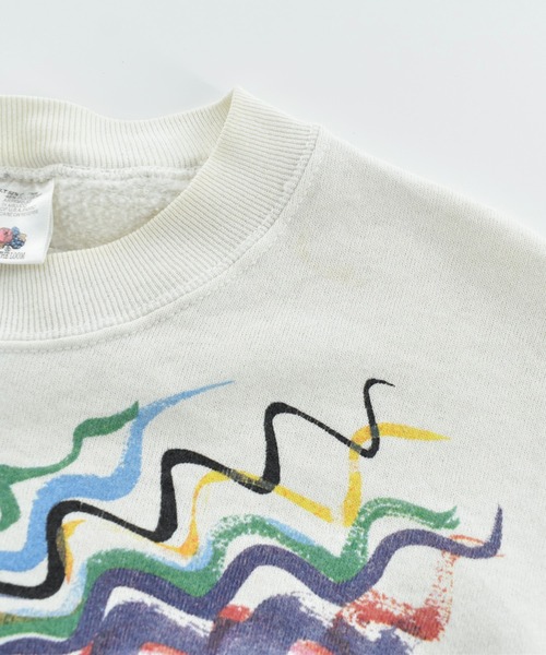 FRUIT OF THE LOOM(フルーツオブザルーム)の「【USED】90’s FRUIT OF THE LOOM “What Am I Doing Out Of Bed” アート スウェット USA製(スウェット・メンズ・ホワイト・LARGE)」の7枚目の写真
