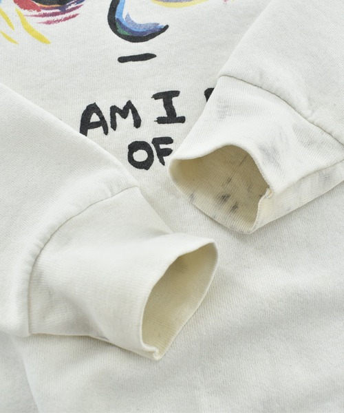 FRUIT OF THE LOOM(フルーツオブザルーム)の「【USED】90’s FRUIT OF THE LOOM “What Am I Doing Out Of Bed” アート スウェット USA製(スウェット・メンズ・ホワイト・LARGE)」の18枚目の写真
