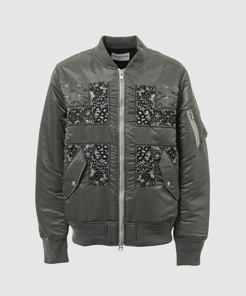 NOMA t.d.（ノーマティーディー）の「Bandana Embroidery Flight Jacket（ブルゾン・メンズ・オリーブ/ブラック/グレー・3）」の2枚目の写真