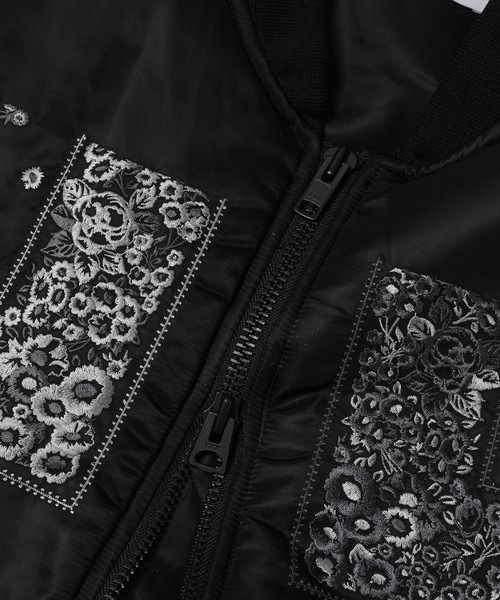 NOMA t.d.（ノーマティーディー）の「Bandana Embroidery Flight Jacket（ブルゾン・メンズ・オリーブ/ブラック/グレー・3）」の9枚目の写真