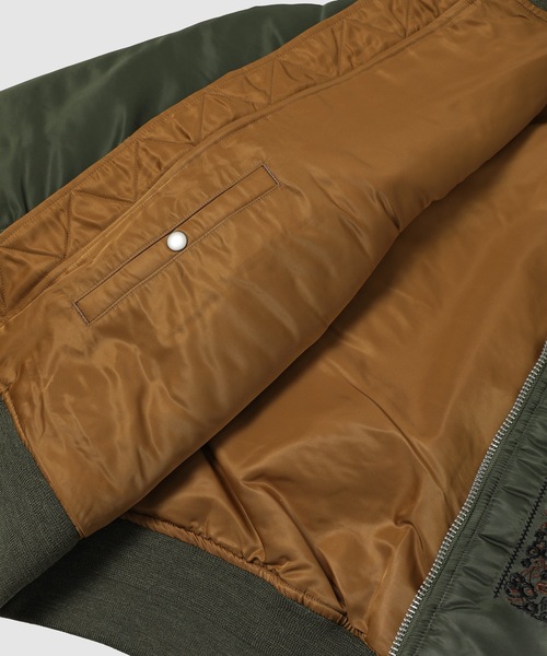 NOMA t.d.（ノーマティーディー）の「Bandana Embroidery Flight Jacket（ブルゾン・メンズ・オリーブ/ブラック/グレー・3）」の11枚目の写真