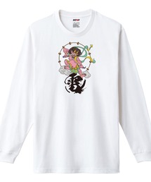 NIPOP(ニポップ) 長袖Tシャツ 雷神 和 プリント インバウンド お土産 ロンT トップス レディース