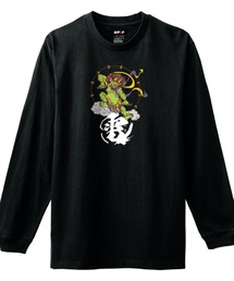 NIPOP(ニポップ) 長袖Tシャツ 雷神 和 プリント インバウンド お土産 ロンT トップス レディース