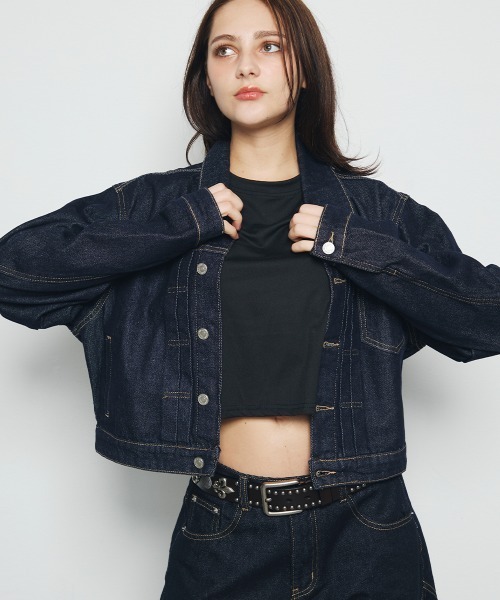 DAZE(デイズ)の「クロップド デニムジャケット(デニムジャケット・メンズ・インディゴブルー・SMALL/LARGE/MEDIUM)」の1枚目の写真
