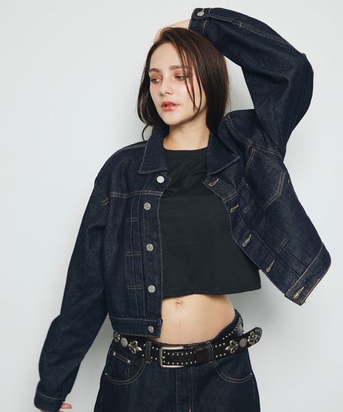 DAZE(デイズ)の「クロップド デニムジャケット(デニムジャケット・メンズ・インディゴブルー・SMALL/LARGE/MEDIUM)」の4枚目の写真