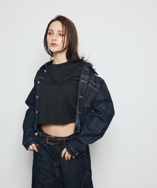 DAZE(デイズ)の「クロップド デニムジャケット(デニムジャケット・メンズ・インディゴブルー・SMALL/LARGE/MEDIUM)」の8枚目の写真