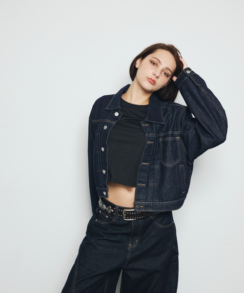 DAZE(デイズ)の「クロップド デニムジャケット(デニムジャケット・メンズ・インディゴブルー・SMALL/LARGE/MEDIUM)」の10枚目の写真