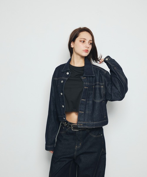 DAZE(デイズ)の「クロップド デニムジャケット(デニムジャケット・メンズ・インディゴブルー・SMALL/LARGE/MEDIUM)」の17枚目の写真