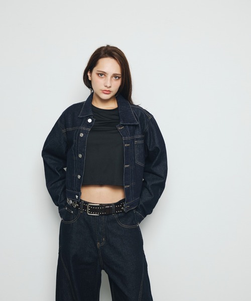 DAZE(デイズ)の「クロップド デニムジャケット(デニムジャケット・メンズ・インディゴブルー・SMALL/LARGE/MEDIUM)」の18枚目の写真