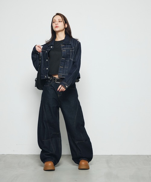 DAZE(デイズ)の「クロップド デニムジャケット(デニムジャケット・メンズ・インディゴブルー・SMALL/LARGE/MEDIUM)」の13枚目の写真
