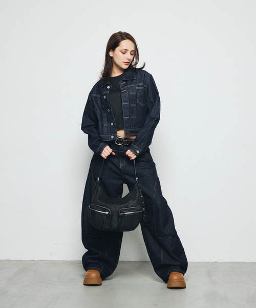 DAZE(デイズ)の「クロップド デニムジャケット(デニムジャケット・メンズ・インディゴブルー・SMALL/LARGE/MEDIUM)」の16枚目の写真