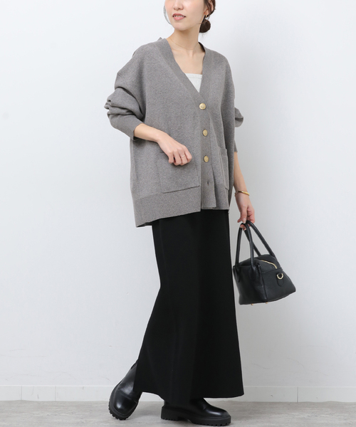 JOURNAL STANDARD relume（ジャーナルスタンダード　レリューム）の「《WEB限定追加2》コットンカシミヤミックスダブルニットVネックカーディガン（カーディガン/ボレロ・レディース・ライトグレー・FREE）」の11枚目の写真