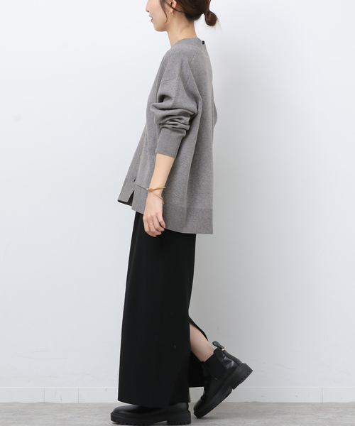 JOURNAL STANDARD relume（ジャーナルスタンダード　レリューム）の「《WEB限定追加2》コットンカシミヤミックスダブルニットVネックカーディガン（カーディガン/ボレロ・レディース・ライトグレー・FREE）」の13枚目の写真