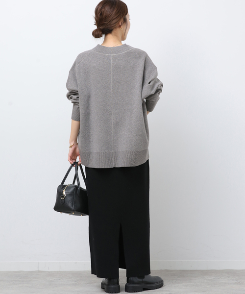 JOURNAL STANDARD relume（ジャーナルスタンダード　レリューム）の「《WEB限定追加2》コットンカシミヤミックスダブルニットVネックカーディガン（カーディガン/ボレロ・レディース・ライトグレー・FREE）」の14枚目の写真