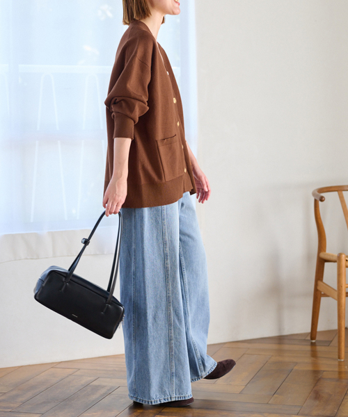 JOURNAL STANDARD relume（ジャーナルスタンダード　レリューム）の「《WEB限定追加2》コットンカシミヤミックスダブルニットVネックカーディガン（カーディガン/ボレロ・レディース・ライトグレー・FREE）」の20枚目の写真