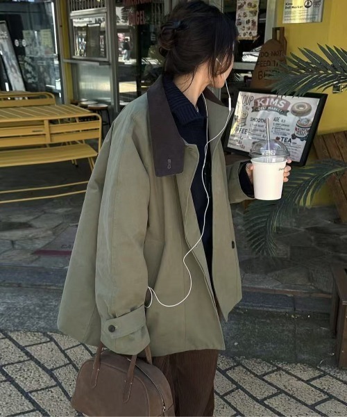 アーカイブ【kolor／カラー 】ミリタリー変形ビッグトレンチコート バイカラー ポロカラー トレンチコート（トレンチコート）｜AMAJI
