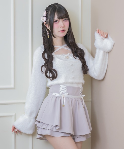 ROJITA(ロジータ)の「レースアップフリルスカパン(スカート・レディース・ピンク/ブラック/その他・FREE)」の7枚目の写真