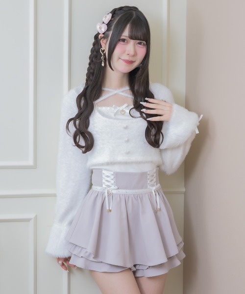ROJITA(ロジータ)の「レースアップフリルスカパン(スカート・レディース・ピンク/ブラック/その他・FREE)」の8枚目の写真
