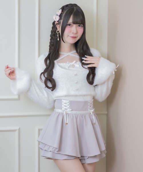 ROJITA(ロジータ)の「レースアップフリルスカパン(スカート・レディース・ピンク/ブラック/その他・FREE)」の9枚目の写真