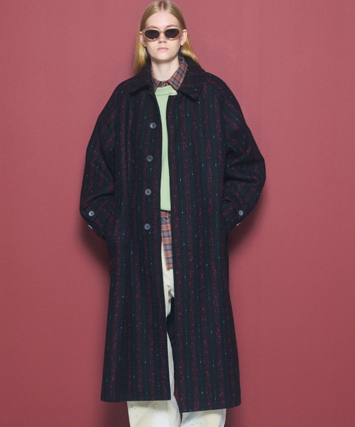 MAISON SPECIAL（メゾンスペシャル）の「《UNISEX》【Italian Dead Stock Fabric】プライムオーバーステンカラーコート/Prime-Over Balmacaan Coat【MAISON SPECIAL/メゾンスペシャル】（ステンカラーコート・メンズ・ブラウン/その他2/その他1/グレイッシュベージュ/ホワイト/ブラック/ネイビー・0/1/2）」の6枚目の写真