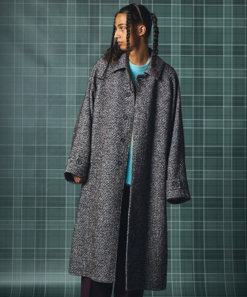 MAISON SPECIAL（メゾンスペシャル）の「《UNISEX》【Italian Dead Stock Fabric】プライムオーバーステンカラーコート/Prime-Over Balmacaan Coat【MAISON SPECIAL/メゾンスペシャル】（ステンカラーコート・メンズ・ブラウン/その他2/その他1/グレイッシュベージュ/ホワイト/ブラック/ネイビー・0/1/2）」の7枚目の写真