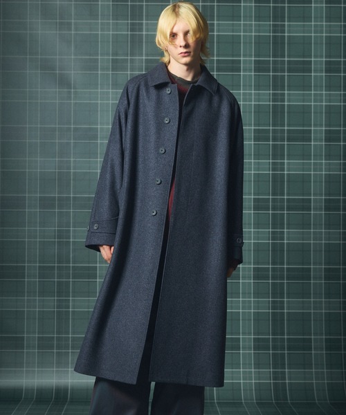 MAISON SPECIAL（メゾンスペシャル）の「《UNISEX》【Italian Dead Stock Fabric】プライムオーバーステンカラーコート/Prime-Over Balmacaan Coat【MAISON SPECIAL/メゾンスペシャル】（ステンカラーコート・メンズ・ブラウン/その他2/その他1/グレイッシュベージュ/ホワイト/ブラック/ネイビー・0/1/2）」の5枚目の写真
