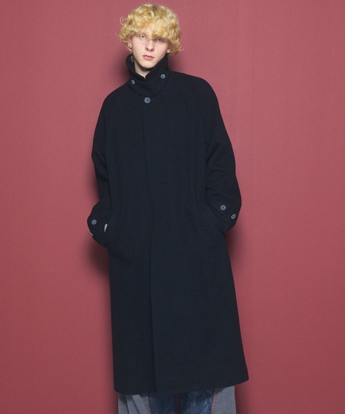 MAISON SPECIAL（メゾンスペシャル）の「《UNISEX》【Italian Dead Stock Fabric】プライムオーバーステンカラーコート/Prime-Over Balmacaan Coat【MAISON SPECIAL/メゾンスペシャル】（ステンカラーコート・メンズ・ブラウン/その他2/その他1/グレイッシュベージュ/ホワイト/ブラック/ネイビー・0/1/2）」の3枚目の写真