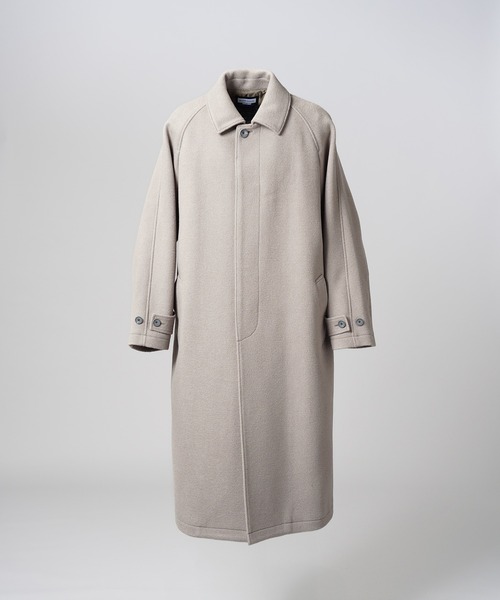 MAISON SPECIAL（メゾンスペシャル）の「《UNISEX》【Italian Dead Stock Fabric】プライムオーバーステンカラーコート/Prime-Over Balmacaan Coat【MAISON SPECIAL/メゾンスペシャル】（ステンカラーコート・メンズ・ブラウン/その他2/その他1/グレイッシュベージュ/ホワイト/ブラック/ネイビー・0/1/2）」の12枚目の写真