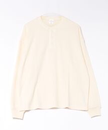 TCワッフルヘンリーネックロングスリーブ