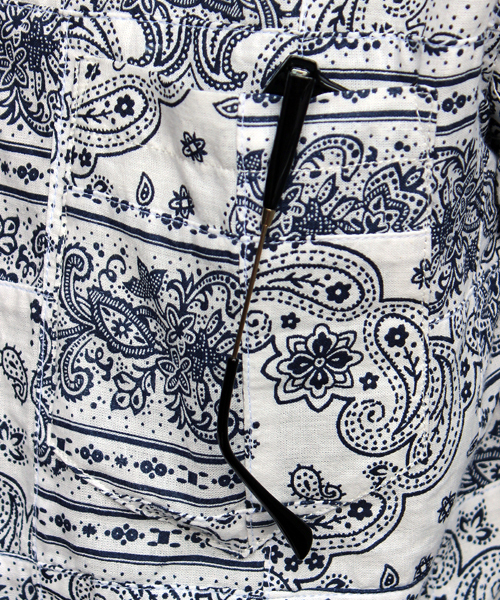 MIND BLOW(マインドブロウ)の「【国内生地】ペイズリーシャツ(七分、ホリゾンタルカラー)(シャツ/ブラウス・メンズ・レッド系その他/ブルー系その他・SMALL/LARGE/MEDIUM)」の8枚目の写真