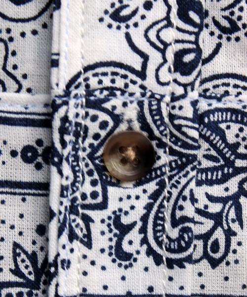 MIND BLOW(マインドブロウ)の「【国内生地】ペイズリーシャツ(七分、ホリゾンタルカラー)(シャツ/ブラウス・メンズ・レッド系その他/ブルー系その他・SMALL/LARGE/MEDIUM)」の3枚目の写真