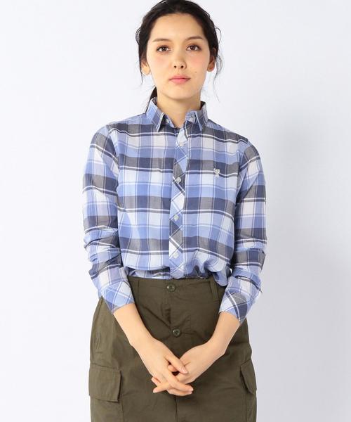Coen コーエン の シャーリングチェックレギュラーシャツ シャツ ブラウス Wear