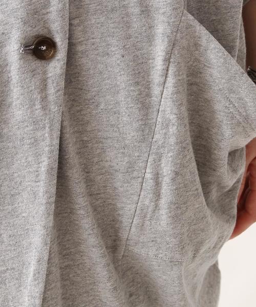 coen（コーエン）の「綿麻テーラードロングカーディガン（テーラードジャケット・レディース・グレー/ナチュラル・FREE）」の14枚目の写真