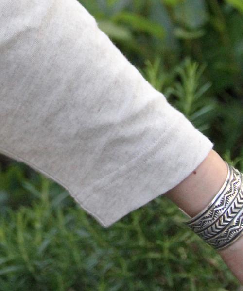 coen（コーエン）の「綿麻テーラードロングカーディガン（テーラードジャケット・レディース・グレー/ナチュラル・FREE）」の9枚目の写真